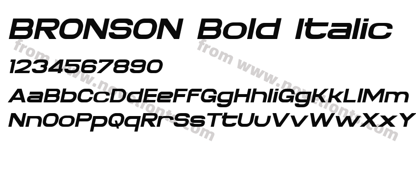 BRONSON Bold ItalicPreview