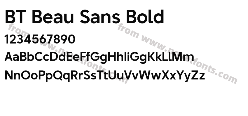 BT Beau Sans BoldPreview