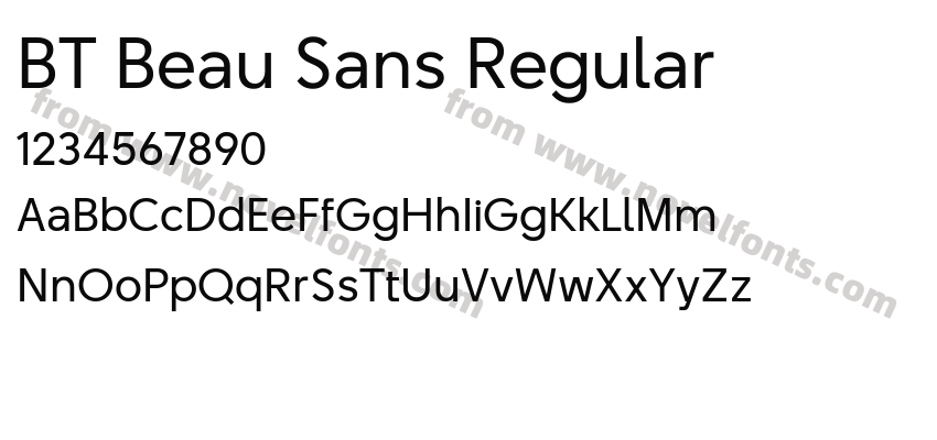 BT Beau Sans RegularPreview