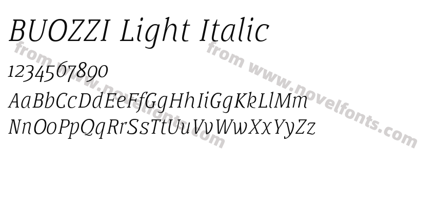 BUOZZI Light ItalicPreview