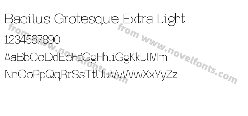 Bacilus Grotesque Extra LightPreview
