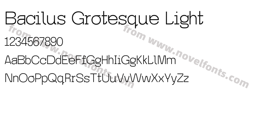 Bacilus Grotesque LightPreview