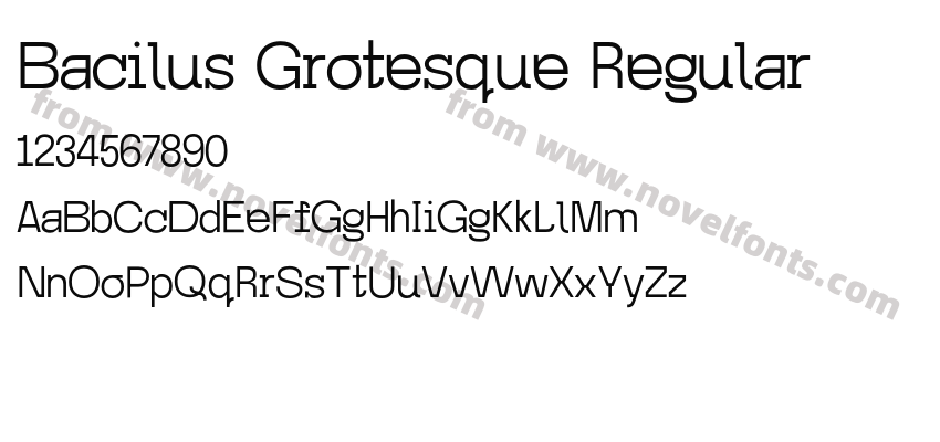 Bacilus Grotesque RegularPreview