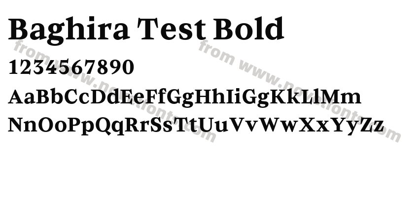 Baghira Test BoldPreview