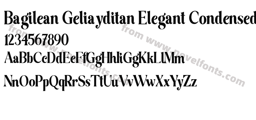 Bagilean Geliayditan Elegant CondensedPreview