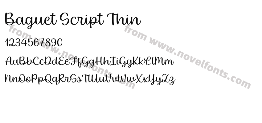 Baguet Script ThinPreview