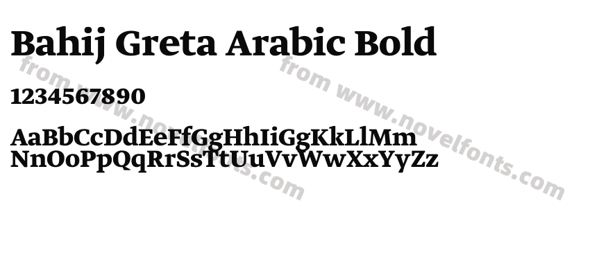 Bahij Greta Arabic BoldPreview
