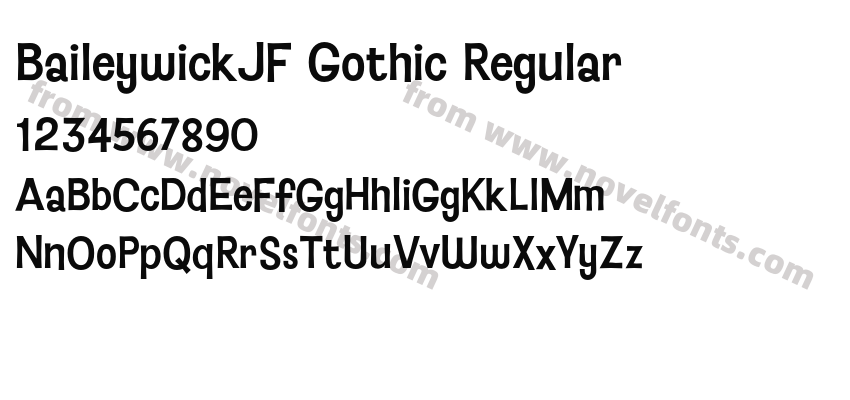 BaileywickJF Gothic RegularPreview
