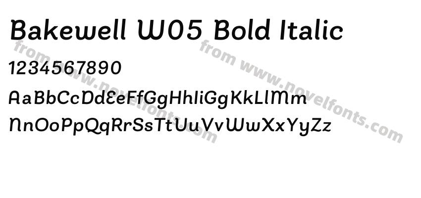 Bakewell W05 Bold ItalicPreview