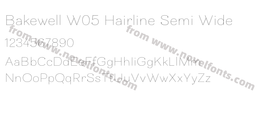 Bakewell W05 Hairline Semi WidePreview