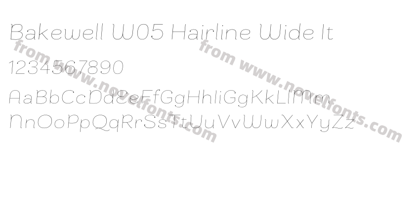 Bakewell W05 Hairline Wide ItPreview