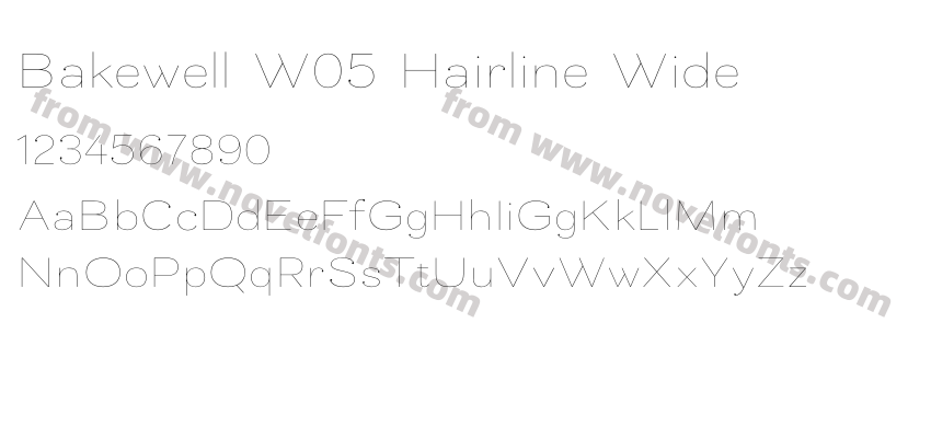 Bakewell W05 Hairline WidePreview