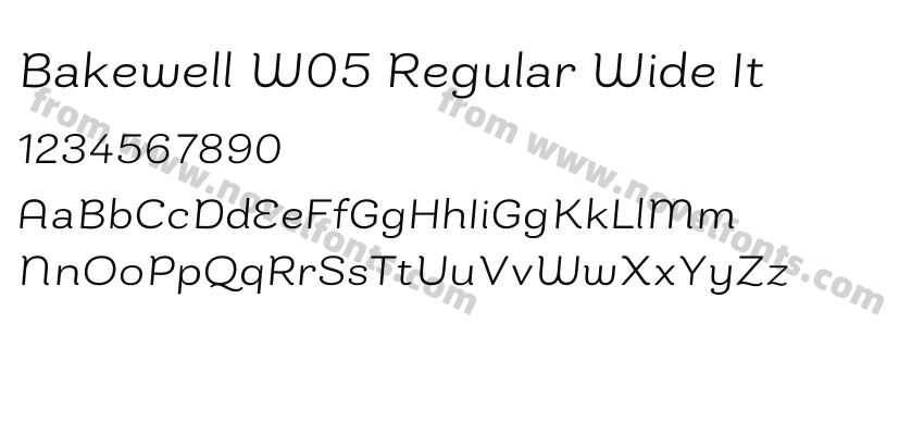 Bakewell W05 Regular Wide ItPreview