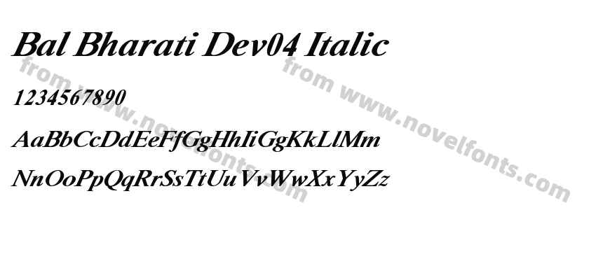 Bal Bharati Dev04 ItalicPreview