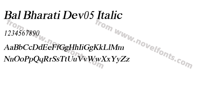 Bal Bharati Dev05 ItalicPreview
