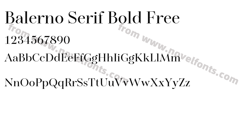 Balerno Serif Bold FreePreview