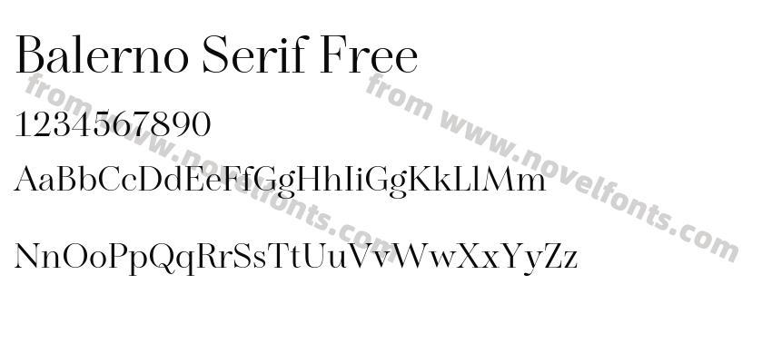 Balerno Serif FreePreview