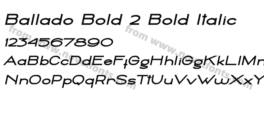 Ballado Bold 2 Bold ItalicPreview