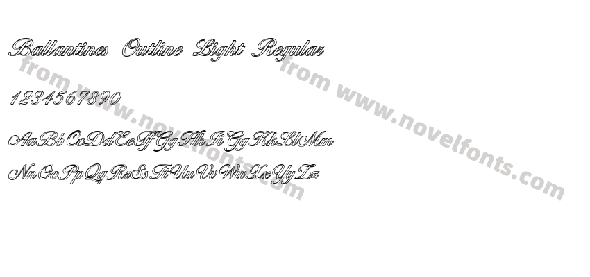 Ballantines Outline Light RegularPreview