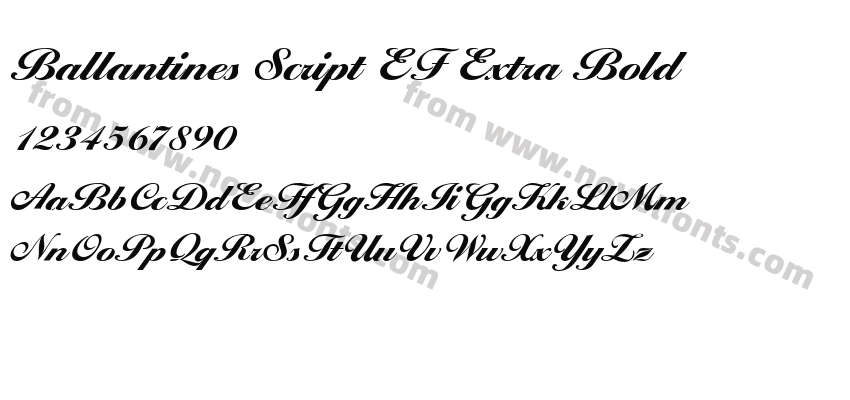 Ballantines Script EF Extra BoldPreview