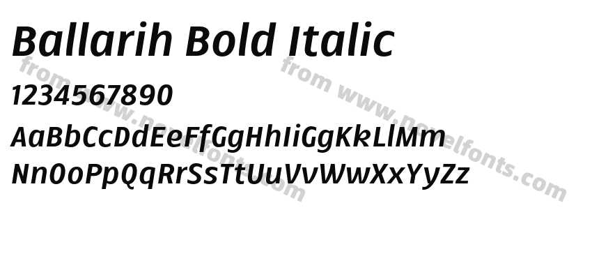 Ballarih Bold ItalicPreview