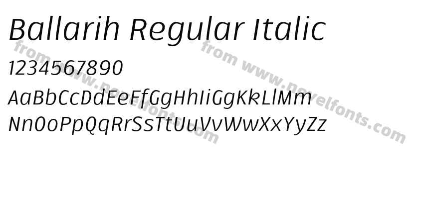 Ballarih Regular ItalicPreview
