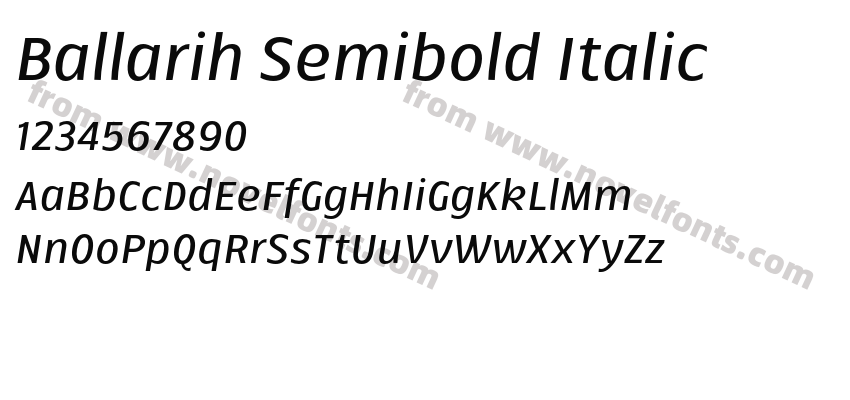 Ballarih Semibold ItalicPreview