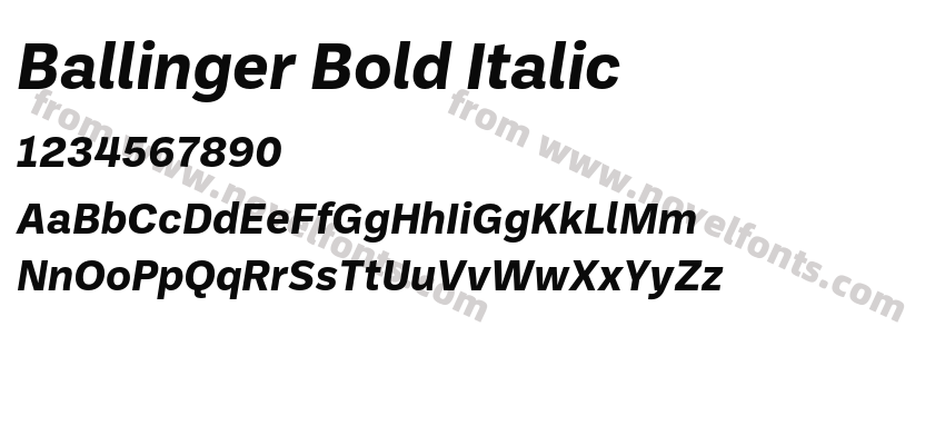 Ballinger Bold ItalicPreview