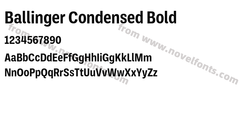 Ballinger Condensed BoldPreview