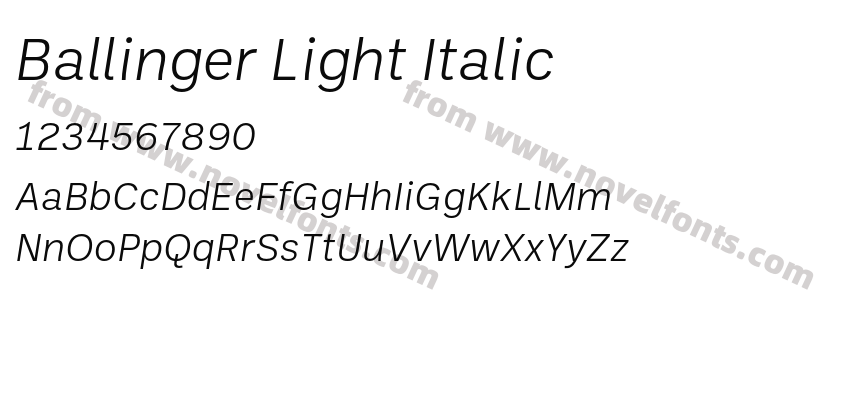 Ballinger Light ItalicPreview
