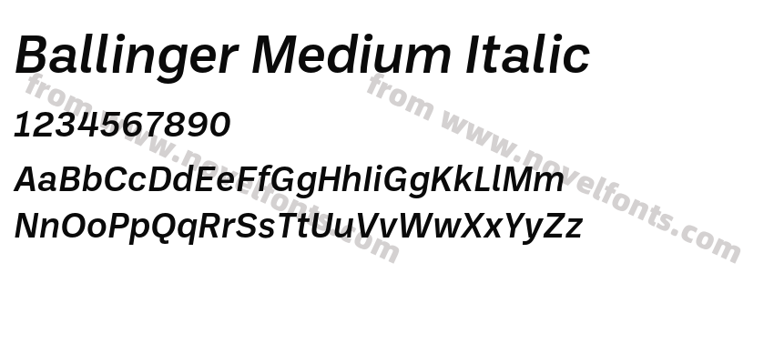 Ballinger Medium ItalicPreview