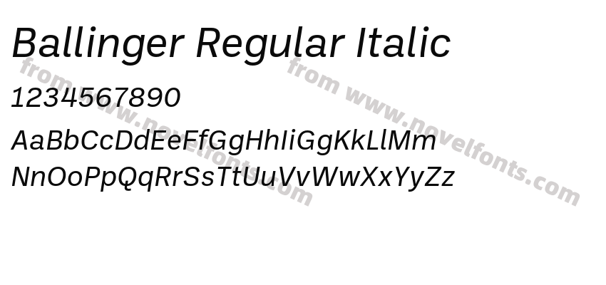 Ballinger Regular ItalicPreview