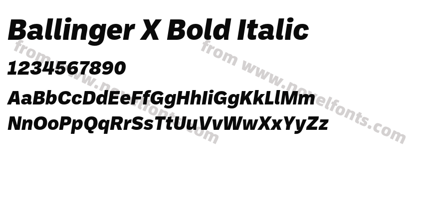 Ballinger X Bold ItalicPreview