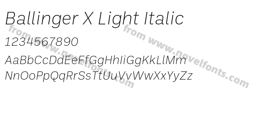Ballinger X Light ItalicPreview