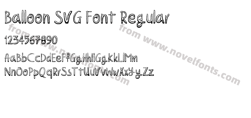 Balloon SVG Font RegularPreview