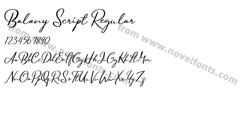 Balony Script RegularPreview