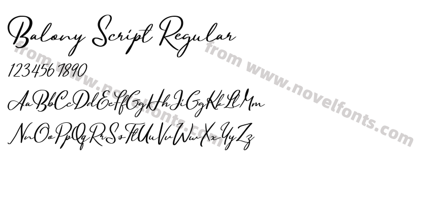 Balony Script RegularPreview