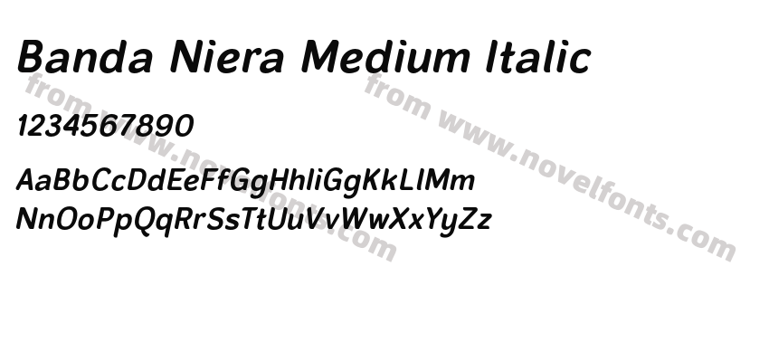 Banda Niera Medium ItalicPreview