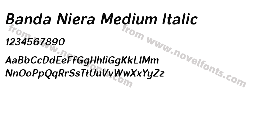 Banda Niera Medium ItalicPreview