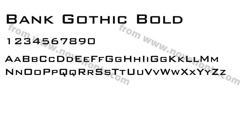 Bank Gothic BoldPreview