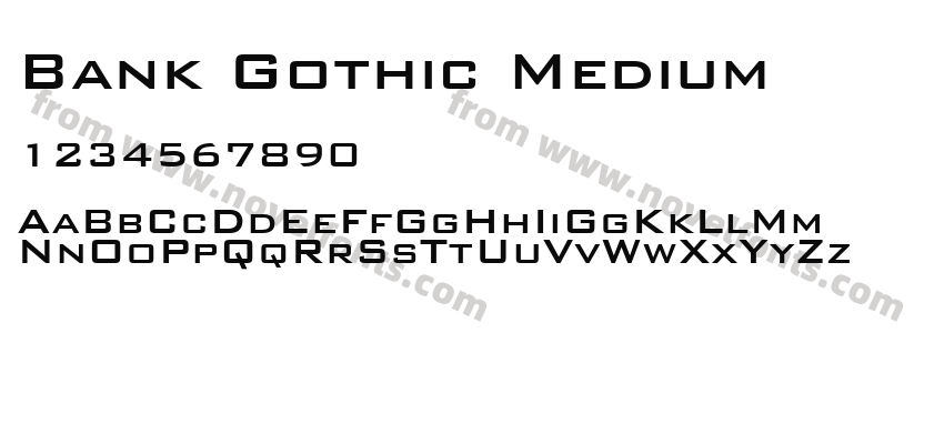 Bank Gothic MediumPreview