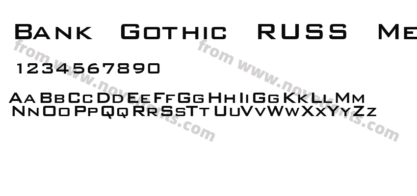 Bank Gothic RUSS MediumPreview