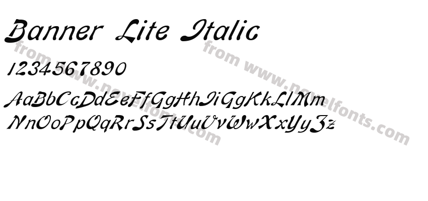 Banner Lite ItalicPreview