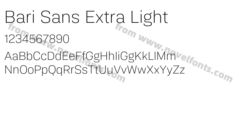 Bari Sans Extra LightPreview
