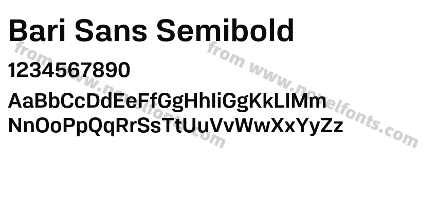 Bari Sans SemiboldPreview