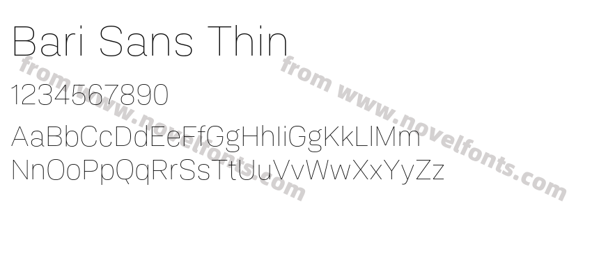 Bari Sans ThinPreview