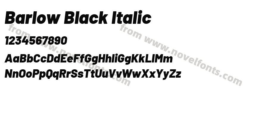 Barlow Black ItalicPreview