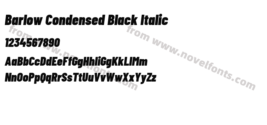 Barlow Condensed Black ItalicPreview