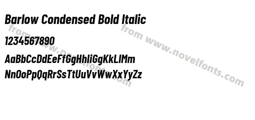 Barlow Condensed Bold ItalicPreview