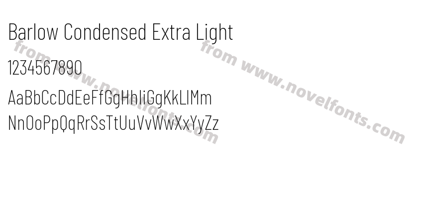 Barlow Condensed Extra LightPreview